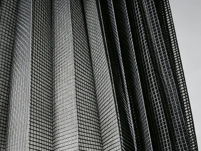 Pleated plisse fiber insect screen folded high 14mm