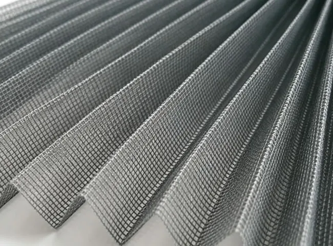 Grey Plisse Window Screening Mesh Fabric 18x16 Mesh